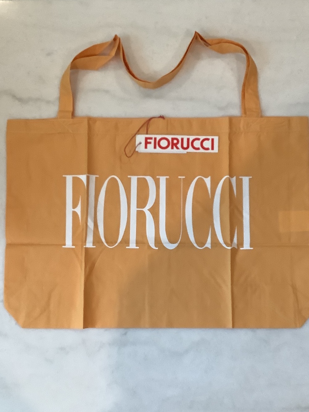 Fiorucci Tangerine Logo Tote with White Print, Brand New
